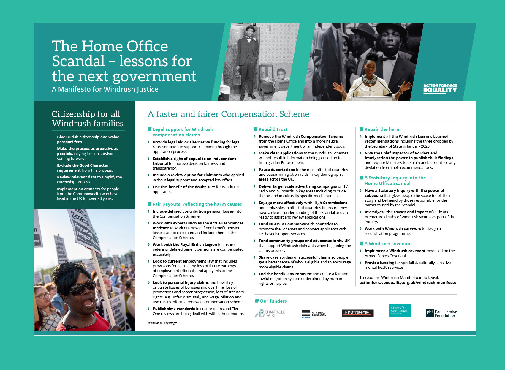 Home Office Scandal summary document featuring the key points of the main document. Image copyright: Getty Images